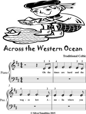 cover image of Across the Western Ocean Beginner Piano Sheet Music